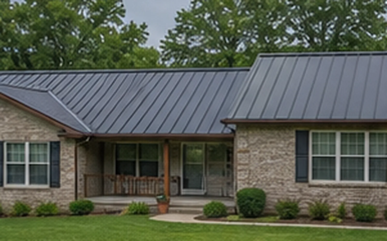 Metal roofing on a Missouri home